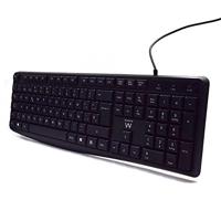 Ewent EW3001 toetsenbord USB QWERTY Spaans Zwart,Niet van toepassing