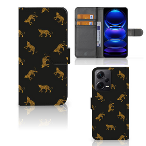 Telefoonhoesje met Pasjes voor Xiaomi Poco X5 Pro | Note 12 Pro 5G Leopards