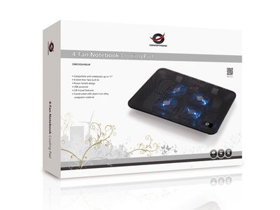 Conceptronic Kühlende Notebook-Unterlage mit 4 Lüftern Cooling-pad voor laptop