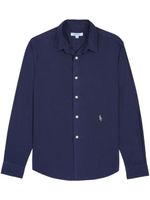 Sporty & Rich logo-embroidered cotton shirt - Bleu