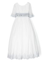 AMAYA robe longue en tulle à taille empire - Blanc