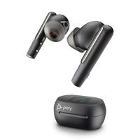 Poly Voyager Free 60+ True draadloze oordopjes, microfoons met ruisonderdrukking voor heldere oproepen, actieve ruisonderdrukking (ANC), slim oplaadetui met touch-bediening