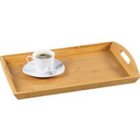 1x Bamboe houten dienbladen 31 x 48 cm met opstaande rand   -