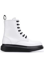 Alexander McQueen bottines à plateforme - Blanc