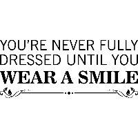 You're never fully dressed - Muursticker - thumbnail