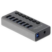 Delock 63669 Externe SuperSpeed USB Hub met 7 poorten + schakelaar