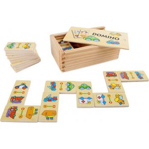 Kinder domino spel voertuigen