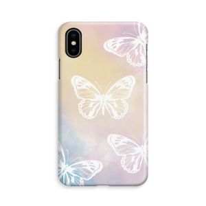 White butterfly: iPhone X Volledig Geprint Hoesje