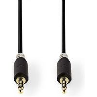 Stereo audiokabel | 3,5 mm male - 3,5 mm male | 10 m | Antraciet - thumbnail