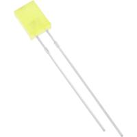 TRU COMPONENTS 1577441 Bedrade LED Geel Rechthoekig 2 x 5 mm 75 mcd 120 ° 20 mA