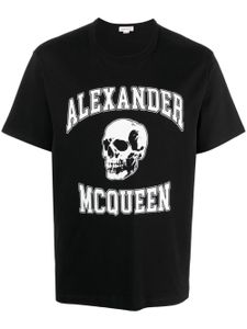 Alexander McQueen t-shirt en coton à logo imprimé - Noir