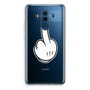 Middle finger black: Huawei Mate 10 Pro Transparant Hoesje