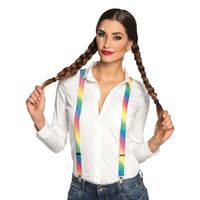 Regenboog bretels voor dames - thumbnail