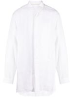 Forme D'expression chemise en lin à col italien - Blanc - thumbnail