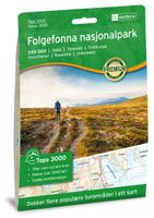 Wandelkaart 3005 Topo 3000 Folgefonna | Nordeca - thumbnail