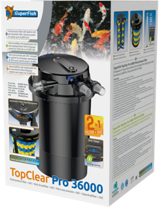 Superfish Topclear Pro 36.000 UVC 55W Drukfilter met Auto Clean voor Vijvers - Kristalhelder Water