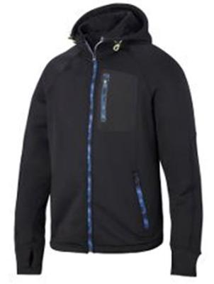 Snickers stretch fleece hoodie zwart XL Snickers stretch fleece hoodie zwart XL