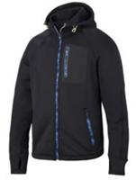 Snickers stretch fleece hoodie zwart XL