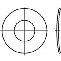 TOOLCRAFT TO-6854556 Veerschijf Binnendiameter: 3.5 mm DIN 137 RVS V2A A2 100 stuk(s)