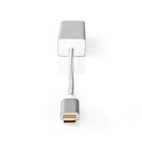 USB-Adapter | USB 3.2 Gen 1 | USB Type-C© Male | RJ45 Female | Verguld | 0.20 m | Rond | Gebreid / - thumbnail