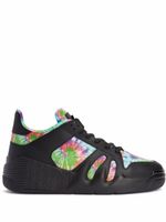 Giuseppe Zanotti baskets Talon à motif tie-dye - Noir