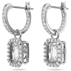 Swarovski 5638495 Oorknoppen Millenia Octagon zilverkleurig-wit 8 x 23 mm