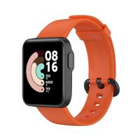 By Qubix - Classic siliconen sportbandje - Oranje - Compatible met Xiaomi Mi Watch Lite/Redmi Watch - Compatible Xiaomi bandje