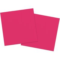 40x stuks servetten van papier fuchsia roze 33 x 33 cm