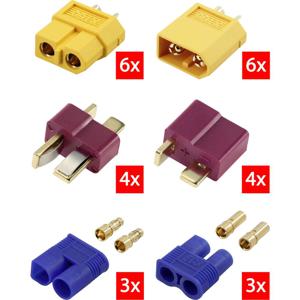 Reely RE-6699867 Accupack stekker XT60, T-stekkers, EC3 Verguld 1 stuk(s)