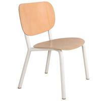 Functionals Emil Rosi stoel naturel leer wit frame