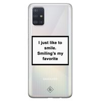 Samsung Galaxy A51 transparant hoesje - Always smiling