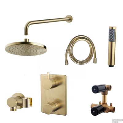 Wiesbaden Inbouw Regendouche Caral Muuruitloop Geborsteld Messing Wiesbaden Inbouw Regendouche Caral Muuruitloop Geborsteld Messing