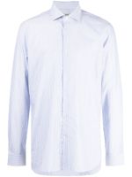 Corneliani chemise en coton à rayures - Bleu - thumbnail