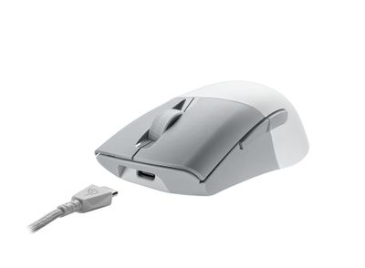Asustek Computer Keris Wireless AimPoint Gaming-muis Radiografisch, Bluetooth, USB Optisch Wit 5 Toetsen 36000 dpi Verlicht, Oplaadbaar