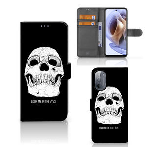 Telefoonhoesje met Naam Motorola Moto G31 | G41 Skull Eyes