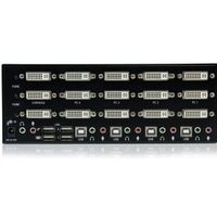 StarTech.com 4-poort 3x Monitor DVI USB KVM-switch met Audio en USB 2.0-hub