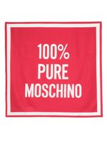 Moschino foulard en soie à logo en jacquard - Rouge