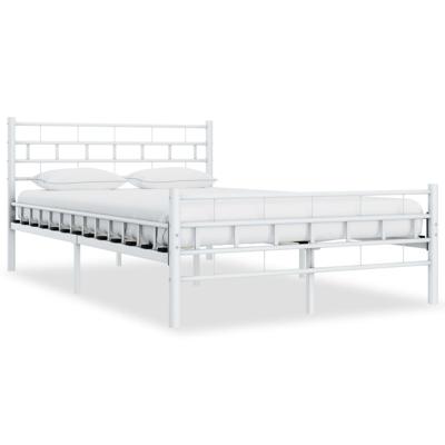 vidaXL Bedframe metaal wit 120x200 cm