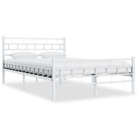 vidaXL Bedframe metaal wit 120x200 cm
