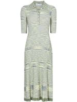 Proenza Schouler White Label robe-polo Space dye en maille nervurée - Bleu - thumbnail