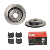 Remmenset, remschijf BREMBO, Remschijftype: Binnen geventileerd, Inbouwplaats: Achteras: , u.a. für Nissan - thumbnail