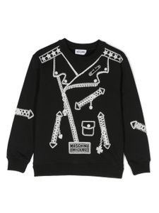 Moschino Kids sweat à imprimé graphique - Noir