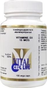 Vital Cell Life Vitamine D3 15mcg (100 caps)