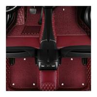 Vloermatten Auto Voor Land Voor Rover Voor Defender 2020 2021 2022 2023 2024 2025 Auto Vloermatten Auto Tapijten Voetmatten automatten(Rood)