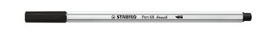 STABILO Pen 68 brush, premium brush viltstift, zwart, per stuk