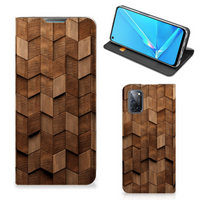 Book Wallet Case voor OPPO A52 | A72 Wooden Cubes - thumbnail