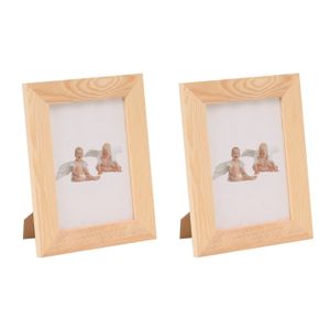 4x DIY houten fotolijstjes 17,5 x 22,5 cm hobby/knutselmateriaal