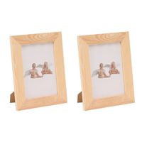 4x DIY houten fotolijstjes 17,5 x 22,5 cm hobby/knutselmateriaal - thumbnail