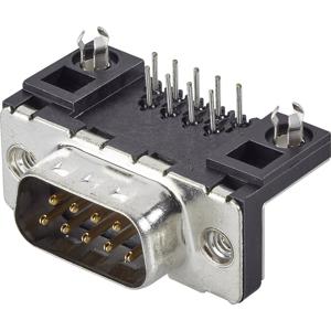 FCI D-SUB D09P13A4GV00LF D-sub male connector 90 ° Aantal polen: 9 Print 1 stuk(s)