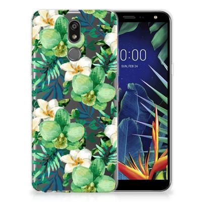 LG K40 TPU Case Orchidee Groen